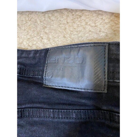 Black Jeans 42 x 29 ENZO 5 pockets Stretch Boot Cut - Picture 6 of 12